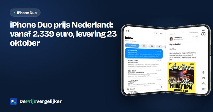 iPhone Duo prijs Nederland: vanaf 2.339 euro, levering 23 oktober
