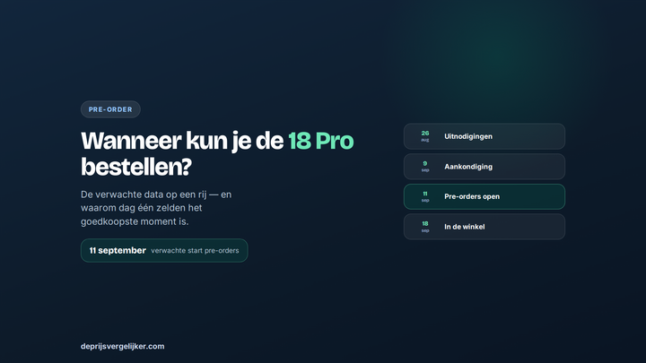 Tijdlijn iPhone 18 Pro: uitnodigingen 26 augustus, aankondiging 9 september, pre-orders 11 september, in de winkel 18 september