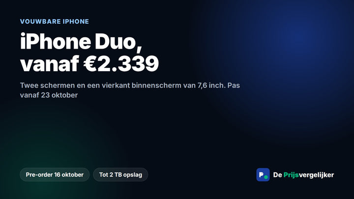 iPhone Duo prijs Nederland vanaf 2.339 euro