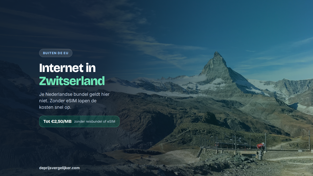 Internet en bellen in Zwitserland: buiten de EU, zonder eSIM tot 2,50 euro per MB