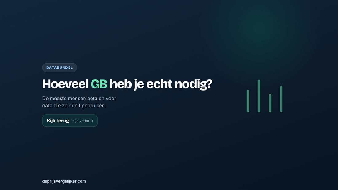 Hoeveel GB data heb je echt nodig? De meeste mensen betalen voor data die ze nooit gebruiken