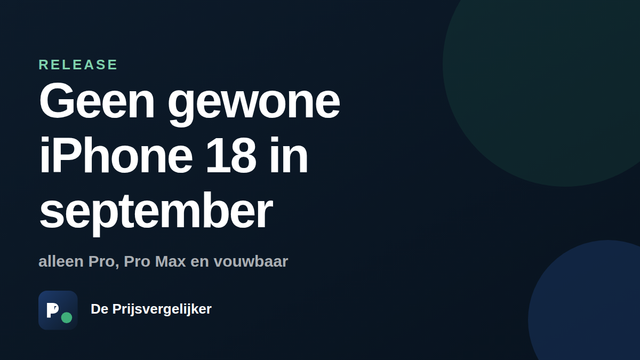 Geen gewone iPhone 18 in september