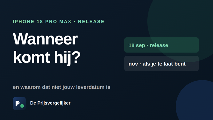 iPhone 18 Pro Max releasedatum: 18 september, of november als je te laat bent