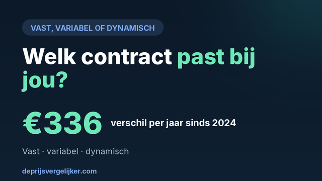 Vast, variabel of dynamisch energiecontract: 336 euro verschil per jaar sinds 2024