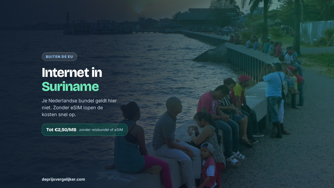 Internet en bellen in Suriname: buiten de EU, zonder eSIM tot 2,50 euro per MB