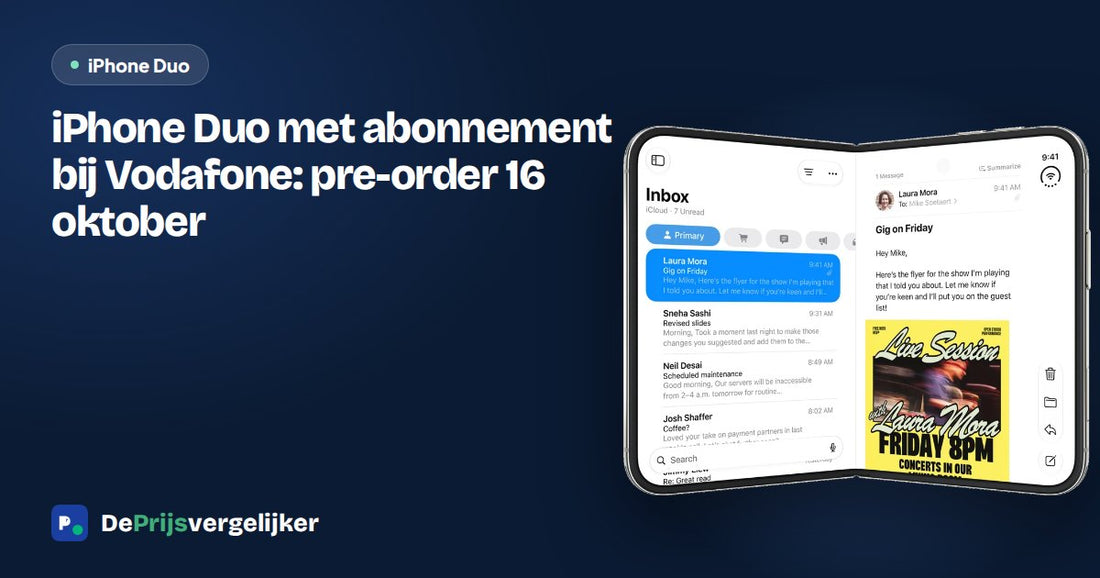 iPhone Duo met abonnement bij Vodafone: pre-order 16 oktober