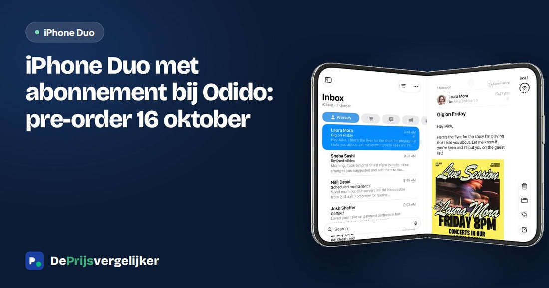 iPhone Duo met abonnement bij Odido: pre-order 16 oktober