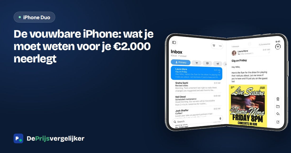 De vouwbare iPhone: wat je moet weten voor je €2.000 neerlegt